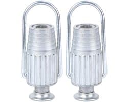 Dailygoods- Waslijn Aanscherper Set van 2 - Aluminium - Duurzaam - Huishoudelijke Leveringen - Kledinglijn - Sterke Constructie - Waslijnspanner