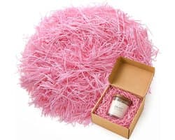 Paasgras, roze, 200 g, naturel als vulmateriaal, cadeau en vulling voor paasmandje, geschikt als geschenkdoos, vulmateriaal
