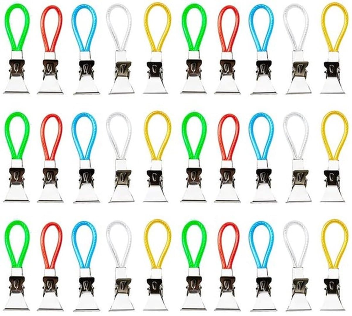- Handige Tafelklemmers - Voor Keuken en Badkamer - Compact en Duurzaam - 30 Stuks in Diverse Kleuren - Ideaal voor Handdoeken en Strijkwer... — afbeelding 1