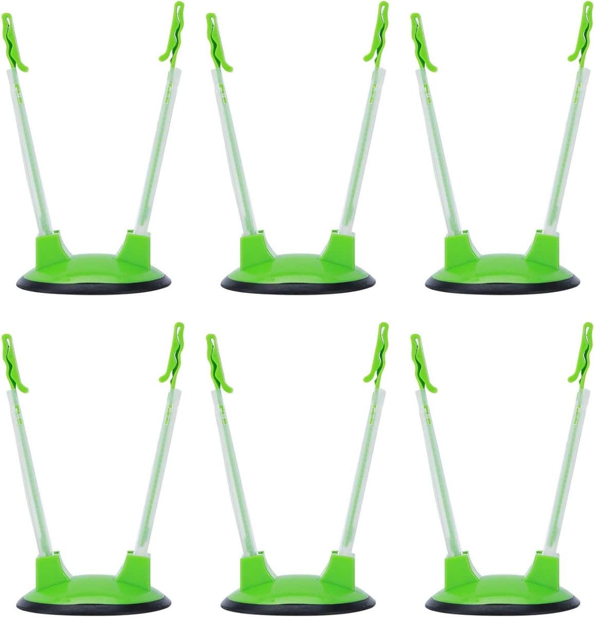 Baggy Rack Houder - Voedselzak Clip - Voedsel Prep - Handsfree Gemak - 6 Stuks - Groen — afbeelding 1