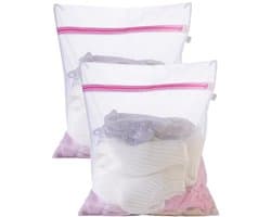 Wasnet voor Wasmachine - Set van 2 Waszakken Groot 50 x 60cm - Duurzame Waszak met Rits - Waszak voor Reizen, waszak, wasnetten, waszak
