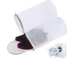Schoenwaszakken - Wabennet Design - 2 Stuks - Duurzaam Polyester met Rits - Voor Sneakers en Sokken Reizen - Grijs