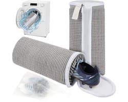Solidchoice - Flintronic 2 stuks waszakken, herbruikbaar, voor wasmachine en wasdroger, ideaal voor gymschoenen, sokken, beha's (donkergrijs)
