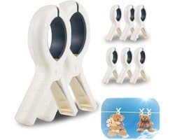 Solidchoice- Wasknijpers Grote Sterke - Handdoekklemmen Antislip - Winddicht - 8 Stuks - Hoogwaardig PP+PE - Voor Kleding en Dekbedden