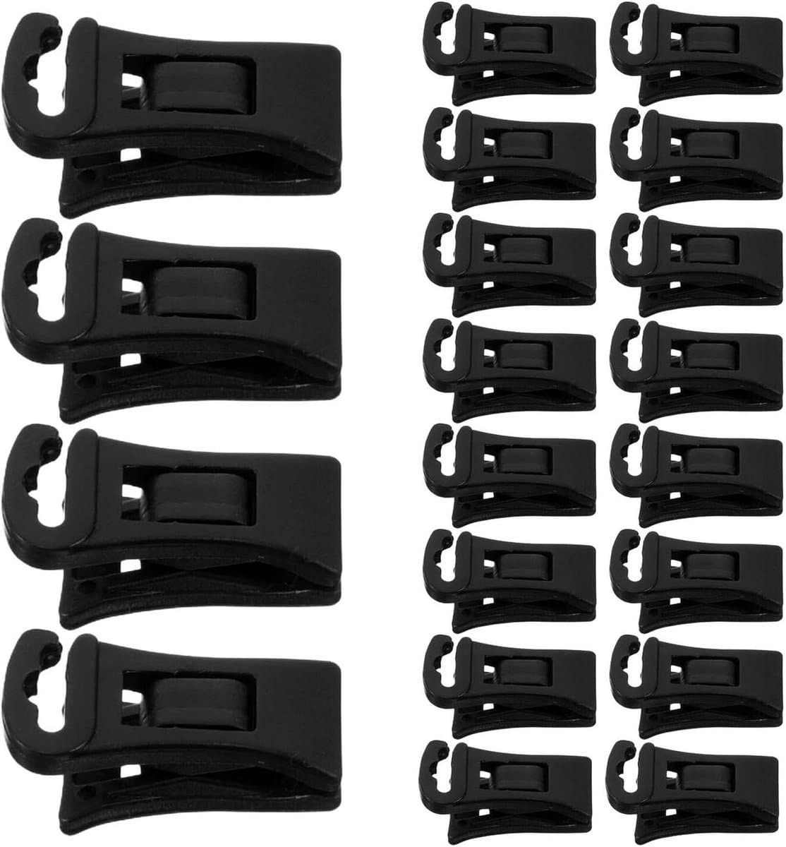 Sokkenclips met Haak - Wasknijpers Organizer - Was Drogen - Antislip Ontwerp - 40 Stuks - Zwart — afbeelding 1