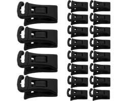 Sokkenclips met Haak - Wasknijpers Organizer - Was Drogen - Antislip Ontwerp - 40 Stuks - Zwart