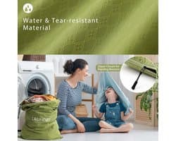 SnelShoppen - 2 Pack Waterdichte Vouwbare Waszakken, Grote Opbergtassen voor Vuile Kleding, Ideaal voor Thuis en Reizen, Scheurbestendig Materiaal, 60