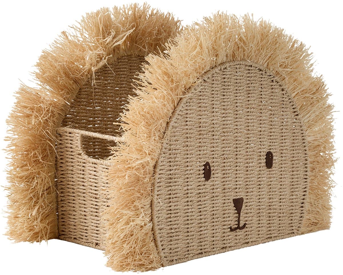 Vertbaudet Opbergmand leeuw van papierkoord en raffia — afbeelding 1