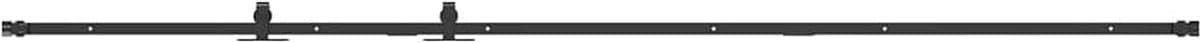 vidaXL - Ophangset - voor - schuifdeur - 244 - cm - koolstofstaal — afbeelding 1