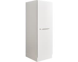 Interiax WASHWALL 'Mary' Wasmachine Opbergkast Wit - Met 3 Legplanken - 162x50x67.5 cm
