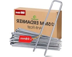 Grondankers 5 mm - 100 stuks roestvrij - extreem harde vloeren - beveiligingstenten - luifels - hekken - planten - 200 mm lang - 30 mm breed — afbeelding 1
