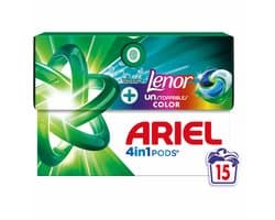 Ariel 4in1 Wasmiddel Pods Color Lenor Unstoppables - 15 stuks