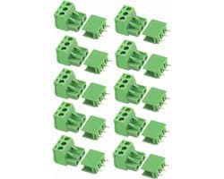 Schroef terminal 3pin 2-delig recht KF2EDG 5.08 - 10 stuks