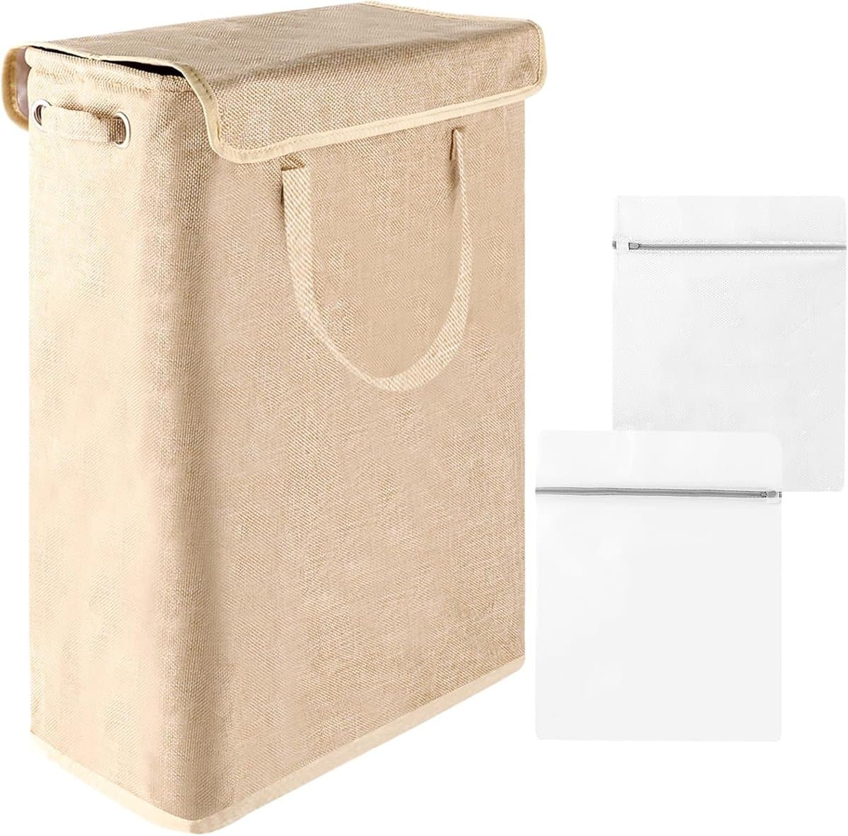 Wasmand met deksel 45 liter - Smalle en compacte wasverzamelaar — afbeelding 1