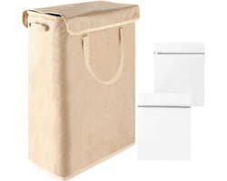 Wasmand met deksel 45 liter - Smalle en compacte wasverzamelaar
