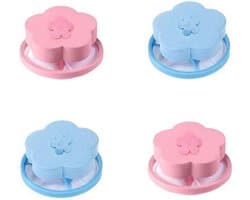 4-delige drijvende netzak - Balvormig anti-haarfilter voor de wasmachine, drijvend haarfilter voor de wasmachine, netzakje voor haarfilter, verwijdert dierenhaar en pluche — afbeelding 1