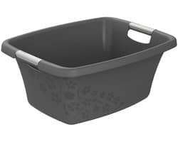 Rotho - Wasmand - 25 liter - Bloemen grijs