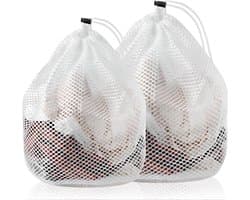 Mesh Waszakken - Set van 2 stuks voor Wasmachine - Trekkoord - Reis Waszak - Kleding - Blouse - BH - Sok - Verschillende Maten