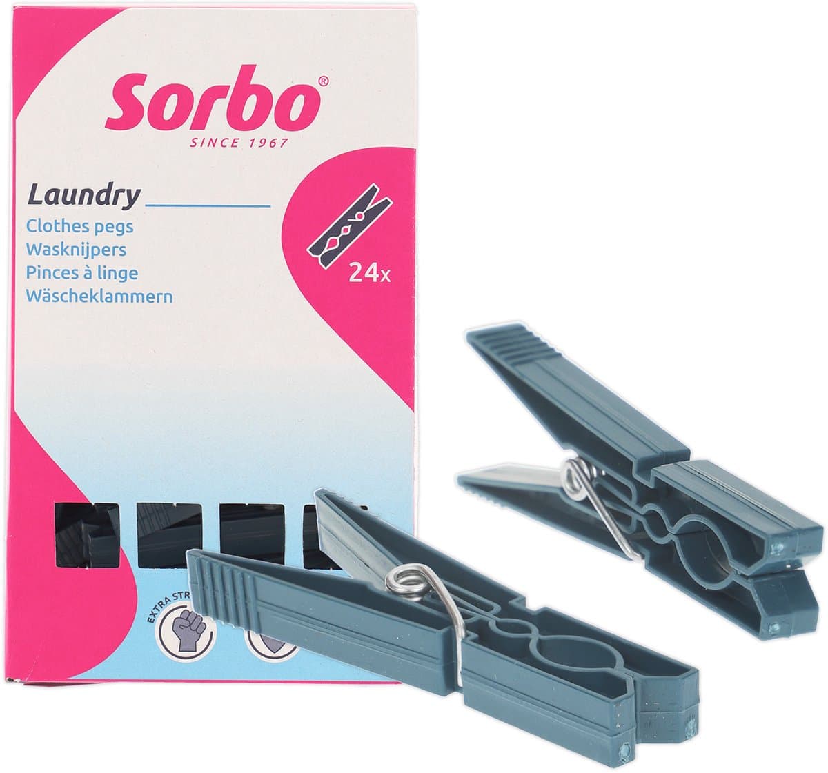 Sorbo Wasknijpers Recycled - 98% Gerecycled Kunststof - UV-Protectie - 24 Stuks - Knijpers — afbeelding 1