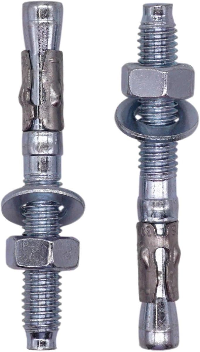 4x Verzinkte Spreidpluggen M8 x 65mm - Stevige Betonankers voor Bouw en Montage — afbeelding 1