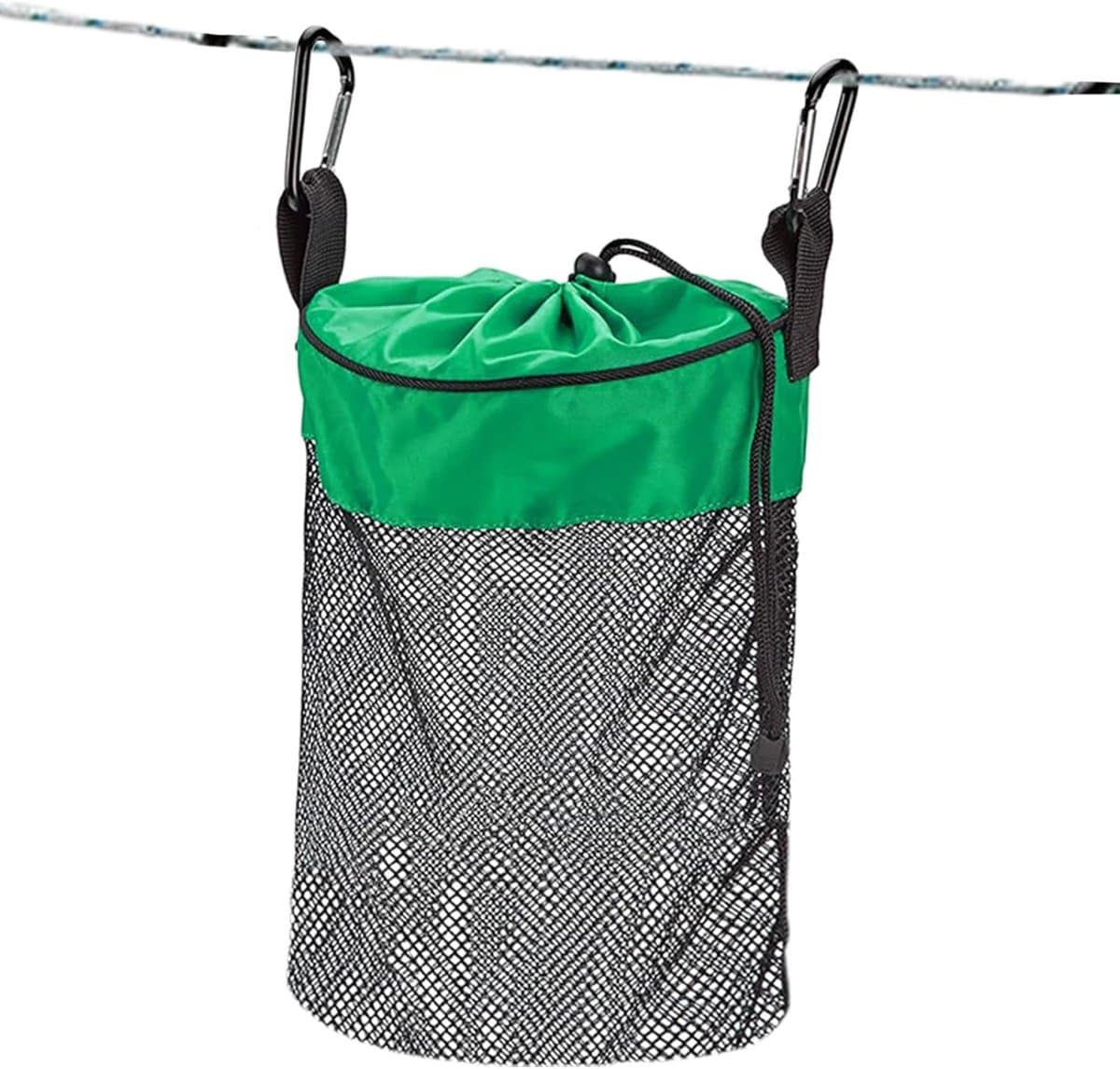 Wasknijperzak - Kledinghanger Opberger - Buiten Wassen - Machinewasbaar Nylon - 38.7 x 17.8 cm - Groen — afbeelding 1