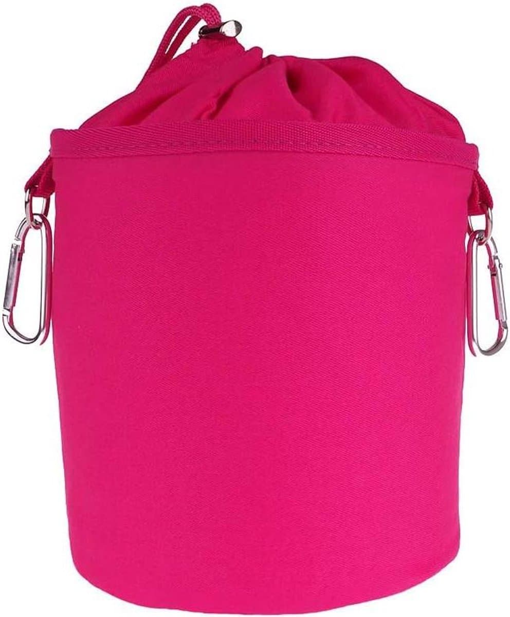 Wasknijperzak Katoen - Opbergtas Kleding - Wasknijpers Opbergen - Met Karabijnhaak - Ruimte voor 150 - Roze — afbeelding 1