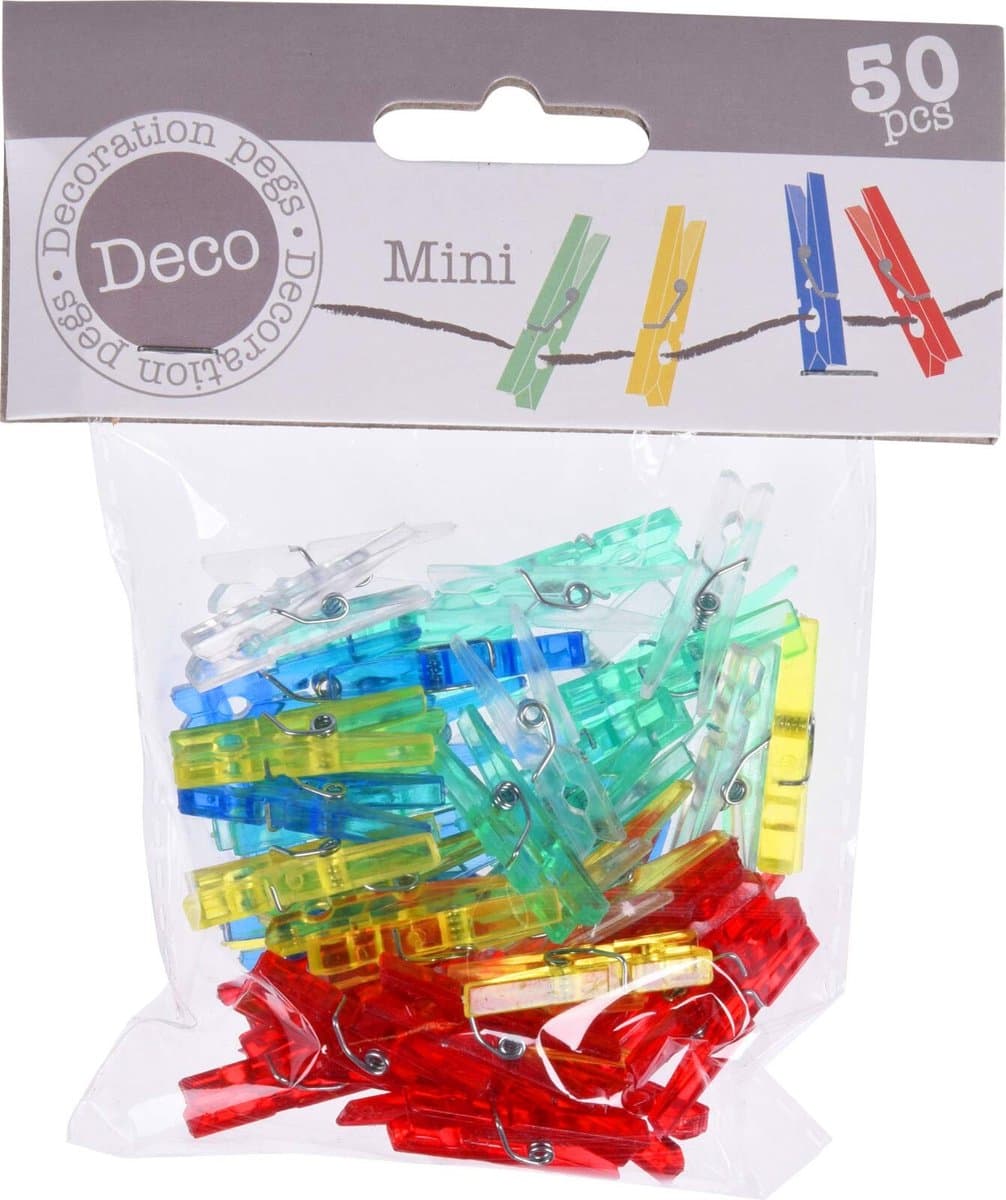 Dailygoods- Wasknijpers Mini 30 mm - Houten Wasknijpers - Kleine Wasknijpers - Wasknijpermandje - Knutselklemmen - Creatieve Decoratie (25 stuks) — afbeelding 1