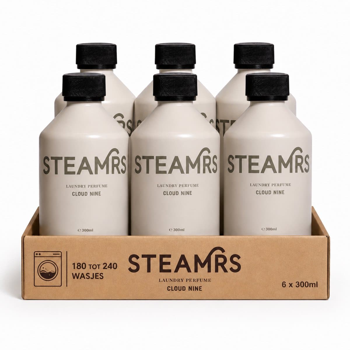 STEAMRS - Luxe Wasparfum - Cloud Nine - 300 ml x 6 Designer parfum voor je kleding - 180 tot 240 wasbeurten - Verzorgend voor textiel — afbeelding 1