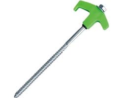 Grondanker Schroefharing - Tent Haringen - Kamperen Luifel Vastzetten - In Donker Oplichtend - 20 cm - Groen