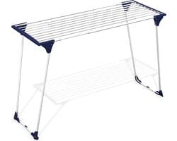Waslijn uittrekbaar - Droogrek binnen - Was drogen - Gelakt staal - 188 cm - Blauw