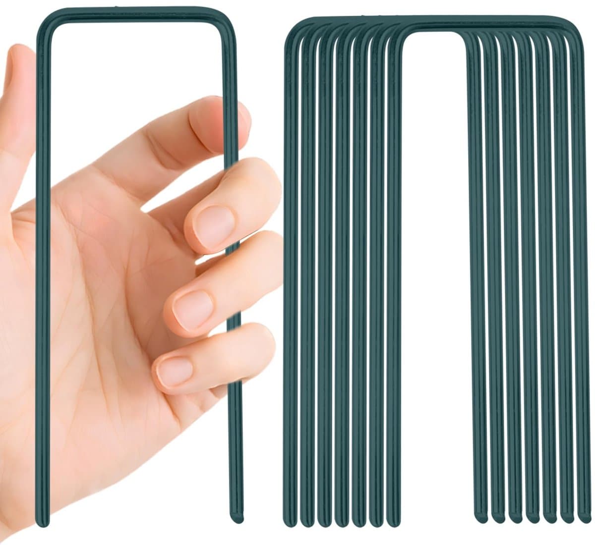 Dailygoods - 50 Stuks U-vormige Grondankers voor Tuin en Camping 150x30x3mm — afbeelding 1
