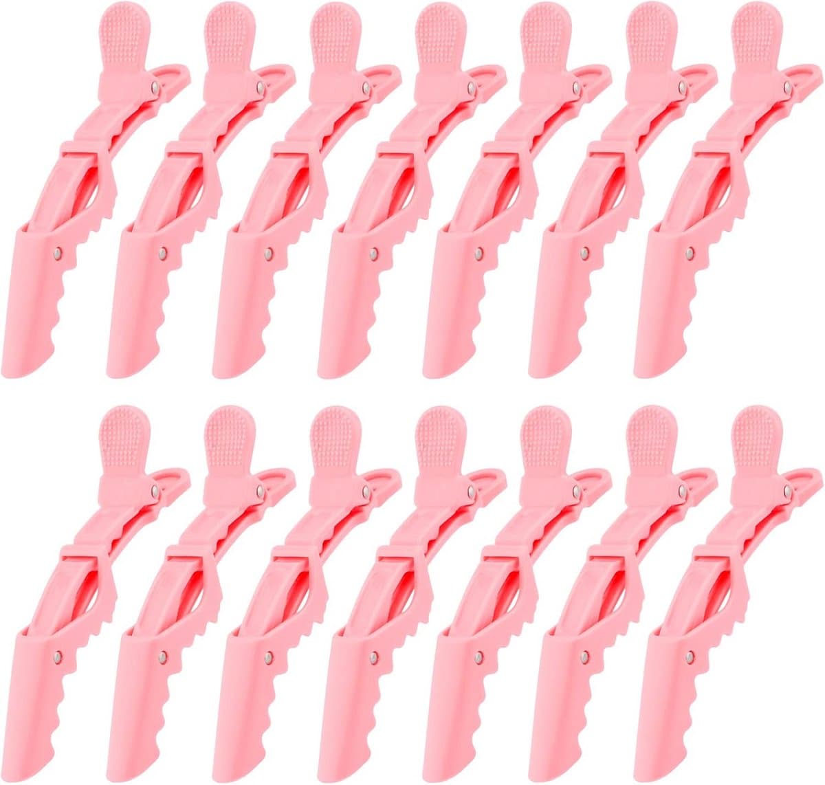 Haarklemmen Set - Alligator Clips - Haar Styling - Professionele Grip - 14 Stuks - Roze — afbeelding 1
