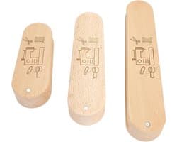 Kleermakers Klepper Set - Naai Gereedschap Stof - Stoffen Strijken - Massief Hout - 3 maten - Natuurlijk Hout