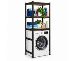 Wasmachine rek - 180x70x40 cm - 600 kg - zwart-bruin