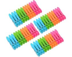 Goodivery ® 72 stuks kleurrijke kunststof wasknijpers wasklemmen handvat antislip wasknijpers voor waslijn of wasrek was strandhanddoek badhanddoek tapijt, 4 kleuren