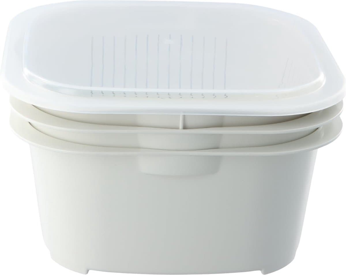 La'Moussawi ® Veelzijdige 3-in-1 Stapelbare Afdruip- en Opbergset voor Groenten en Fruit — afbeelding 1