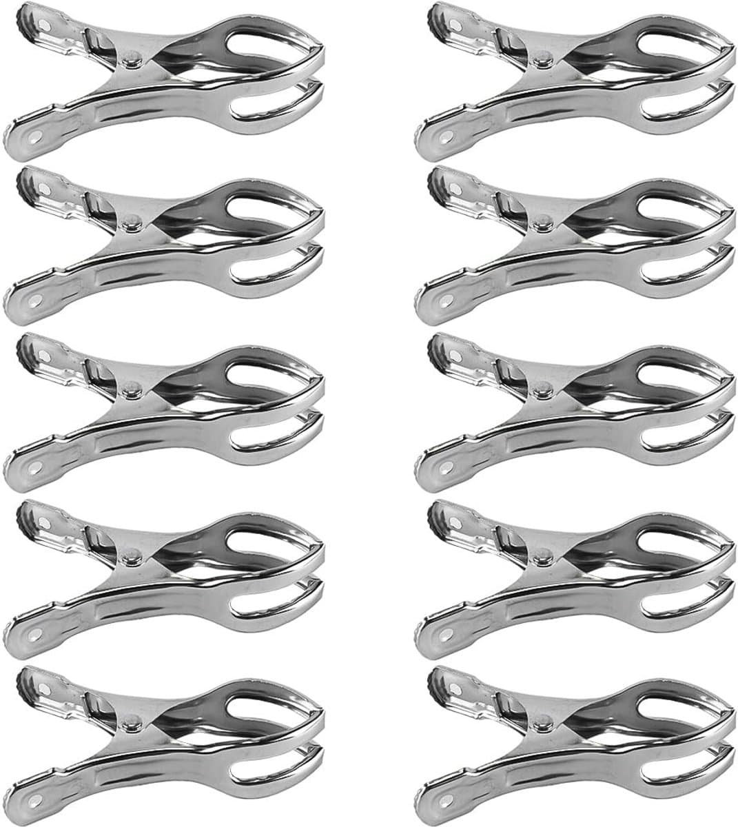 Dailygoods - 10 Stuks Roestvrijstalen Strandlakenclips voor Ligstoelen — afbeelding 1