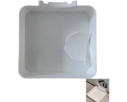 Lekbak Wasmachine - 2-Delige Set - Opvangbak - Universele Wasmachine Lekbak -Afvoerbak Voor Wasmachines - 17.8×17.8×5 Cm - Eenvoudig Te Installeren - Afvoer Van De Wasmachine - Afvoerbak - Geschikt Voor Appartementen, Garages En Huurwoningen - Wit