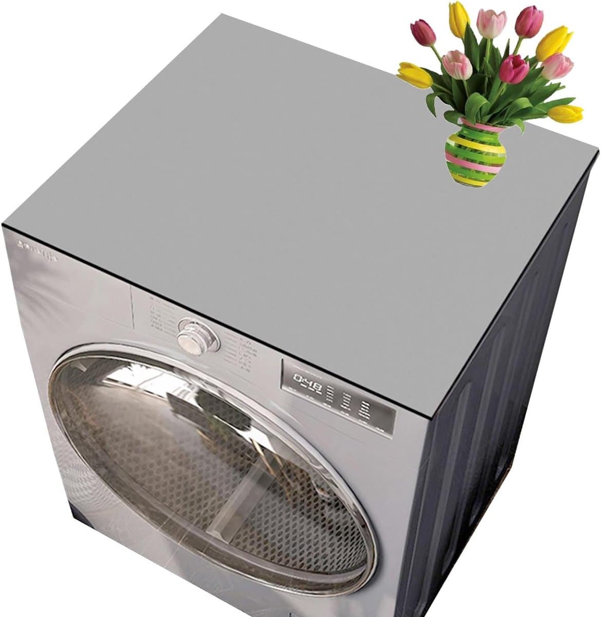 Wasmachinehoes, wasmachinehoes, wasmachine stofhoes, wasmachine stofhoes, wasmachinehoes, wasmachinehoes, voor wasmachines, grijs, 60 x 60 cm — afbeelding 1