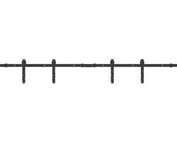 vidaXL - Ophangset - voor - schuifdeur - 152 - cm - koolstofstaal