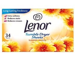 Lenor - Droogtrommeldoekjes - Zomerbries - Summer Breeze - 34 Doekjes