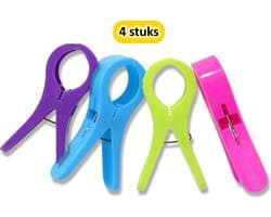 Handdoek knijpers & Strandlaken knijpers XXL 13 cm (4 stuks) - Anti-wind Badlakenknijpers - Optimale Grip voor Badlakens en Strandlakens