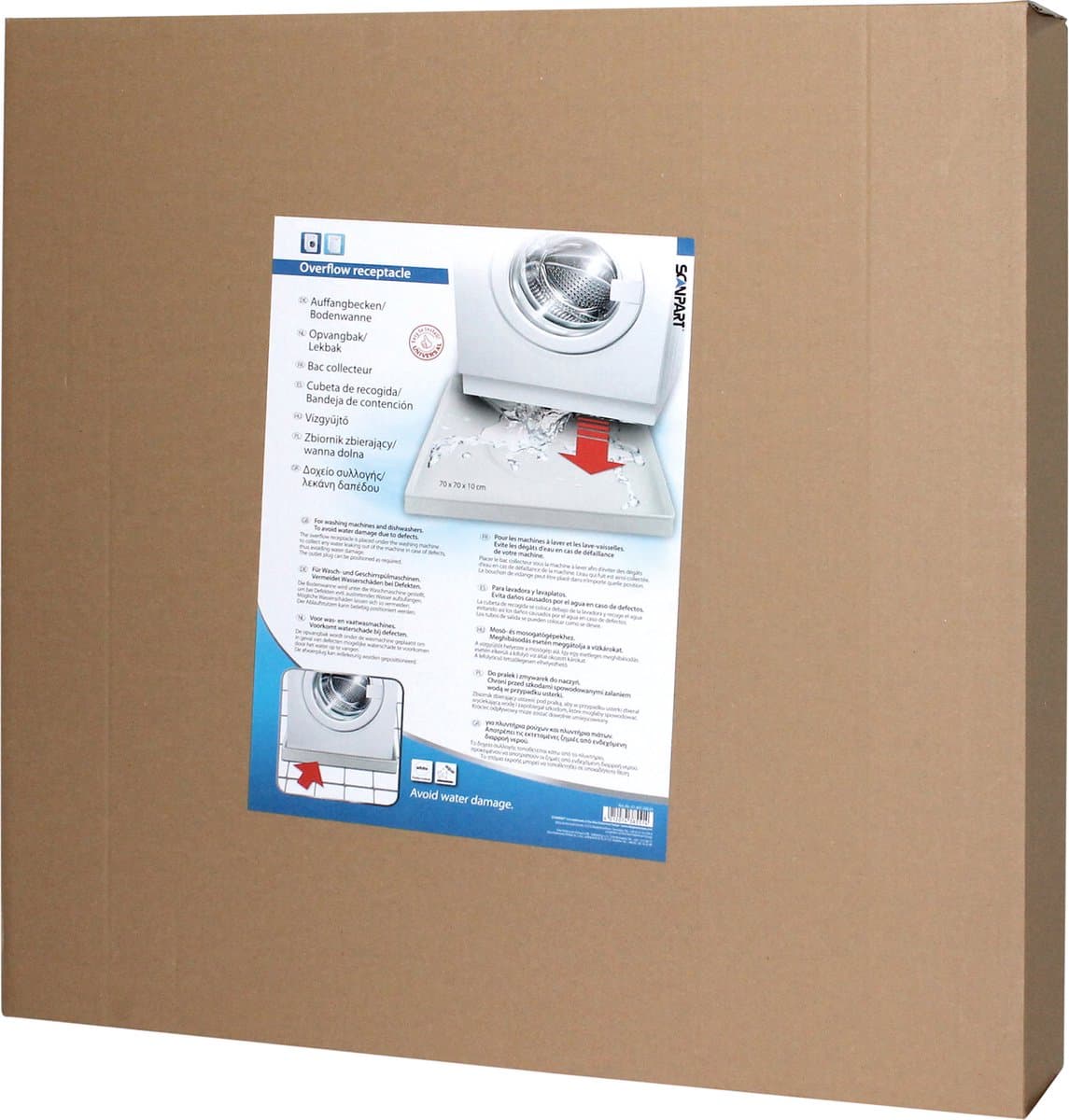 Scanpart Lekbak wasmachine - 70 x 70 x 10 — afbeelding 1