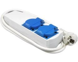 Wasmachine/droger stekkerdoos 2-voudig - 3x1.5mm - 1.5 meter