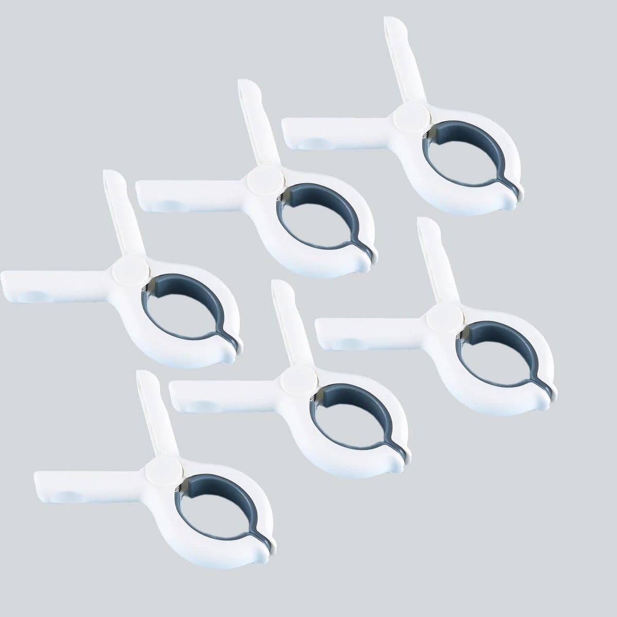 Wasklemmen Universeel - Kledingclips Strandharingen - Bevestigen van spullen - Stevige veer - 5.5 CM - Wit — afbeelding 1