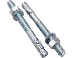 Wigankers - Metalen pluggen Ankerbout - Beton Bevestigen - Verzinkt Staal - M20 x 200 mm - Zilver