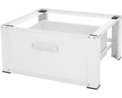 YOR® Wasmachine Verhoger - Wasmachine Verhoger met Lade - Wasmachine Sokkel Met Laadcapaciteit tot 150 KG - Wasmachine Kast - Wasmachine Ombouw – Wasmachineverhoger - Wit- 63cm x 54cm x 32 cm; 9 kg