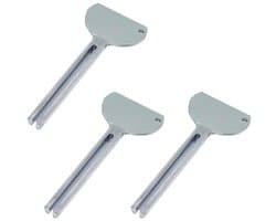 JHUBERS- Buis Squeezer - 3 Stuks - Metalen Tandpasta Dispenser - Duurzaam Ontwerp - Geschikt voor Crèmes - Vermindert Afval - 84x37mm - Tandpasta Knijper