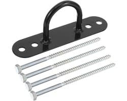 Hondenpen Houder - Grondanker Huisdier - Buiten Bevestigen - Stevige Carbon Staal - 21 cm - Zwart