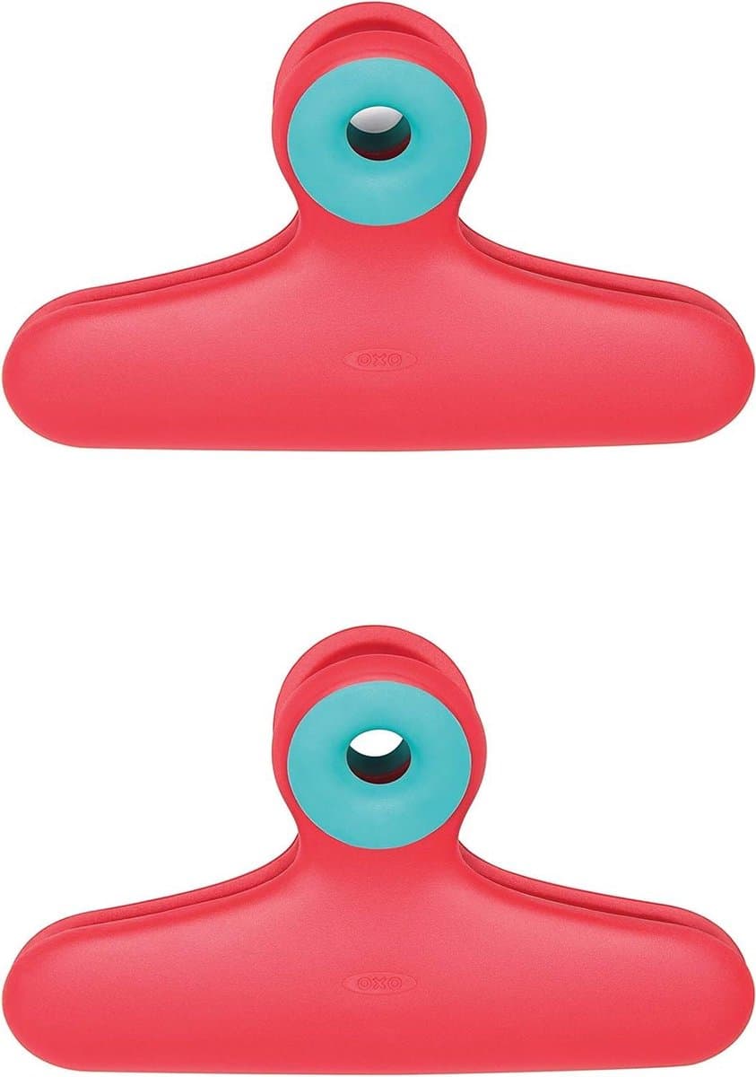 Zak Clips - Keuken Clips Plastic Clips - Zakken Sluiten - Brede Clips - 2 Stuks - Rood — afbeelding 1